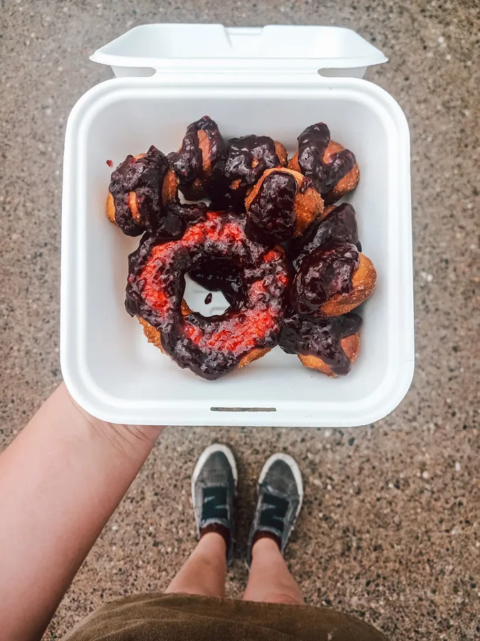 Risen Sourdough Donuts